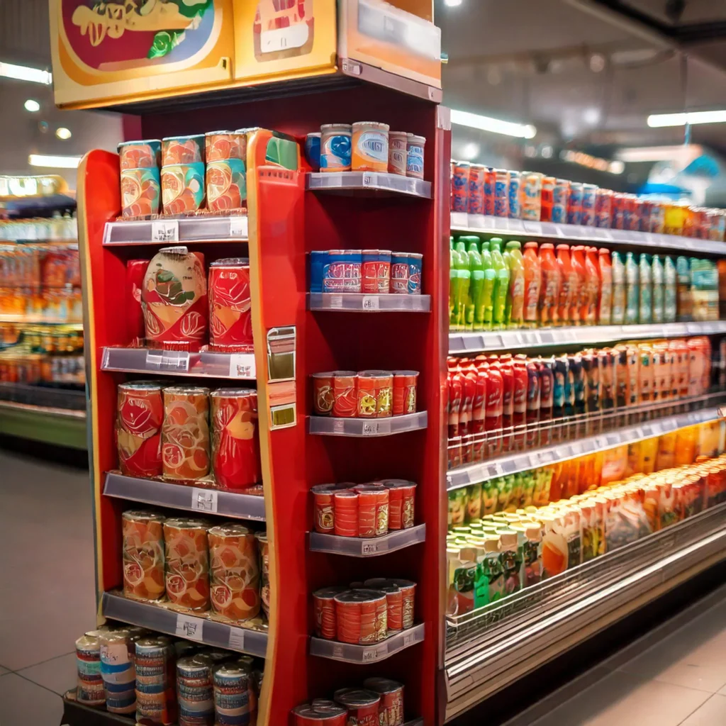 Material POP con AI, Material POP en supermercado.